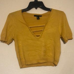 Forever 21 yellow crop top